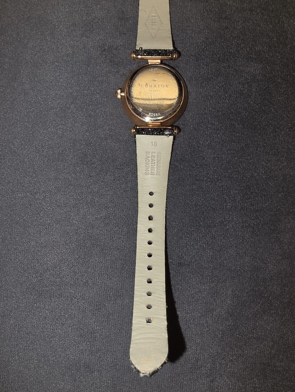 RARE FOSSIL Limited Edition Women's Lyric Black & Rose Gold Glitz Watch LE1072